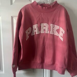 Pink Sweatshirt with Heart Detail
